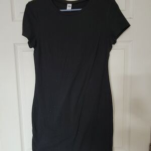 Old Navy Black Short Sleeve Sheath Dress